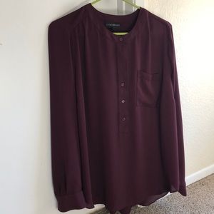 Lane Bryant maroon blouse